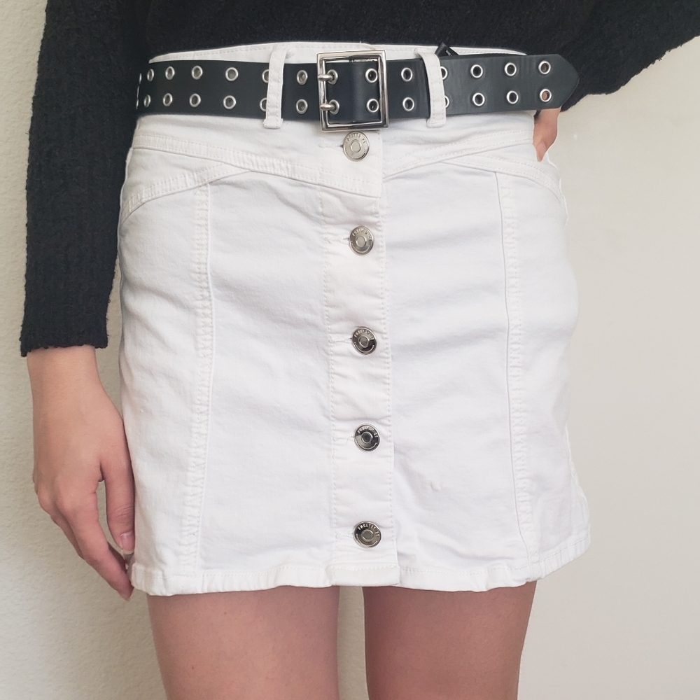 forever 21 white mini skirt